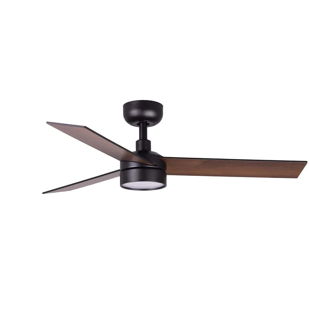 [FAR-34296-1TW] Faro Ventilateur de plafond RUDDER S avec télécommande IP20, noir mat, noyer