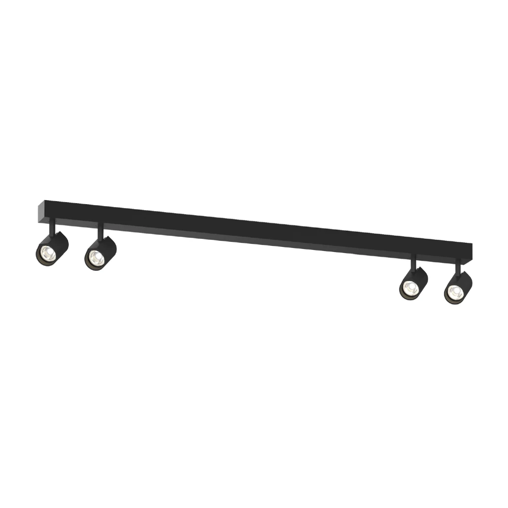 [WEV-176864B3] Wever & Ducré LED Spot CENO 4.0, 4 flames, 2700K, CRi >90, rotatable/swivelling, dimmable, black (black matt)