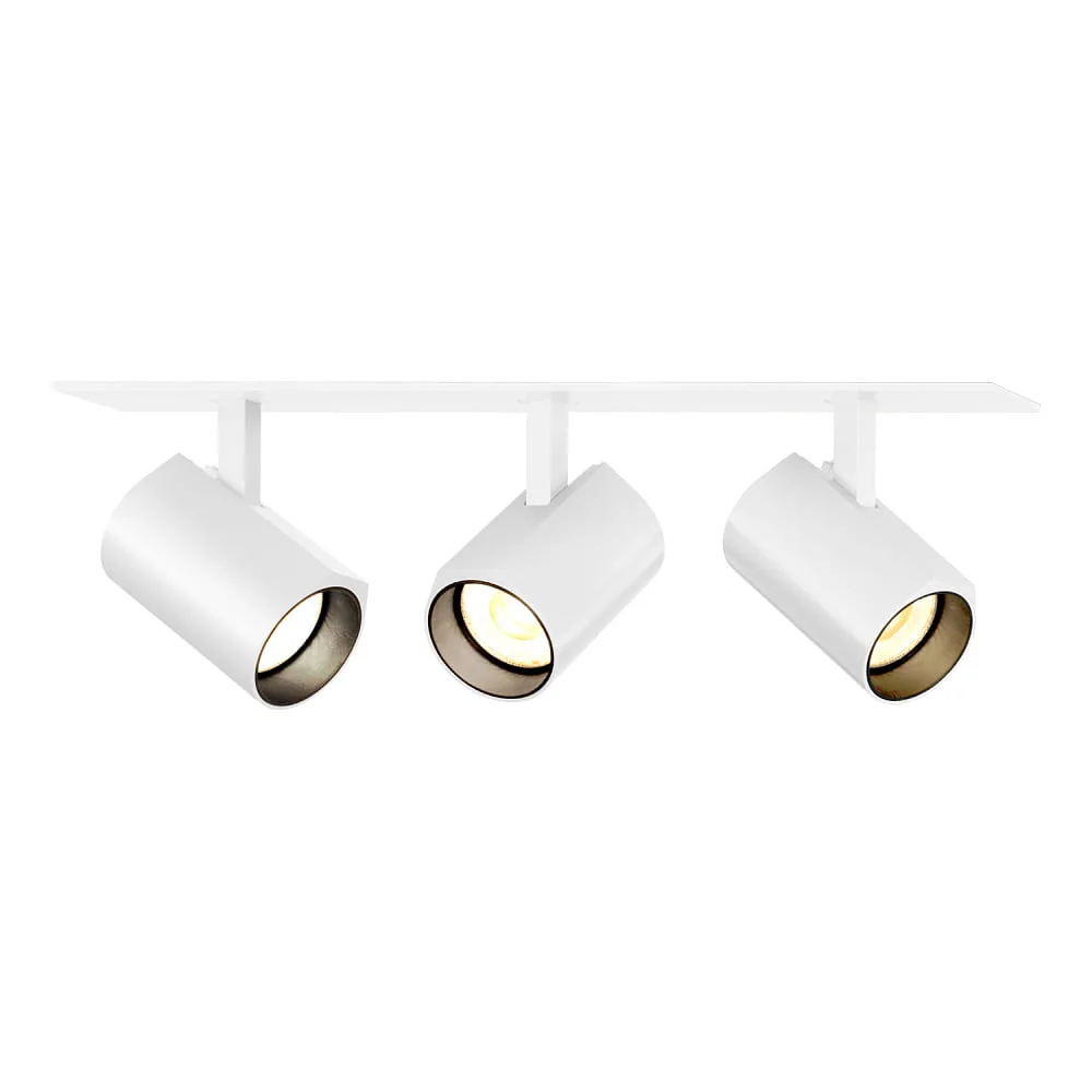 Wever & Ducré LED Recessed spot CENO 3.0, 3 flames, 2700K, CRi >90, rotatable/swivelling, dimmable – white