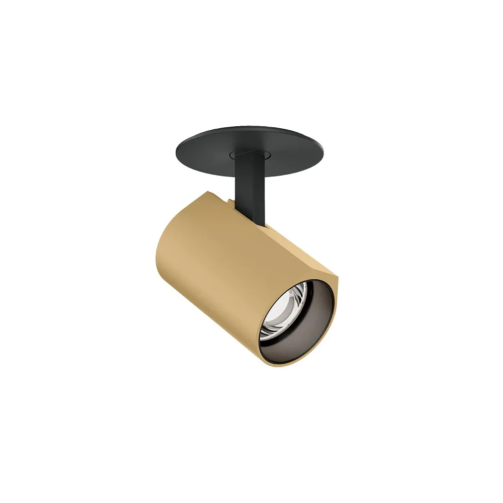 Wever & Ducré Ceiling luminaire CENO 1.0 Dim-To-Warm, current constant, semi flush IP20, champagner, mat, deep black dimmable