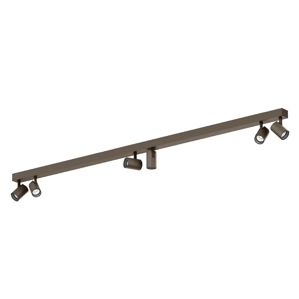 [WEV-176064Q5] Wever & Ducré Spotlight bar CENO 6.0 6 flames, cardanic swivelling IP20, bronze dimmable, 3000 K