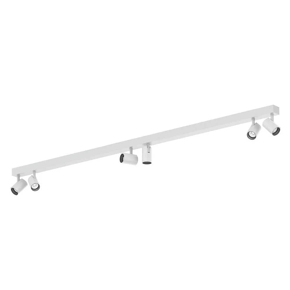 Wever & Ducré Rampe de spots CENO 6.0 6 lampes, orientable cardanique IP20, mat, blanc trafic dimmable, 3000 K