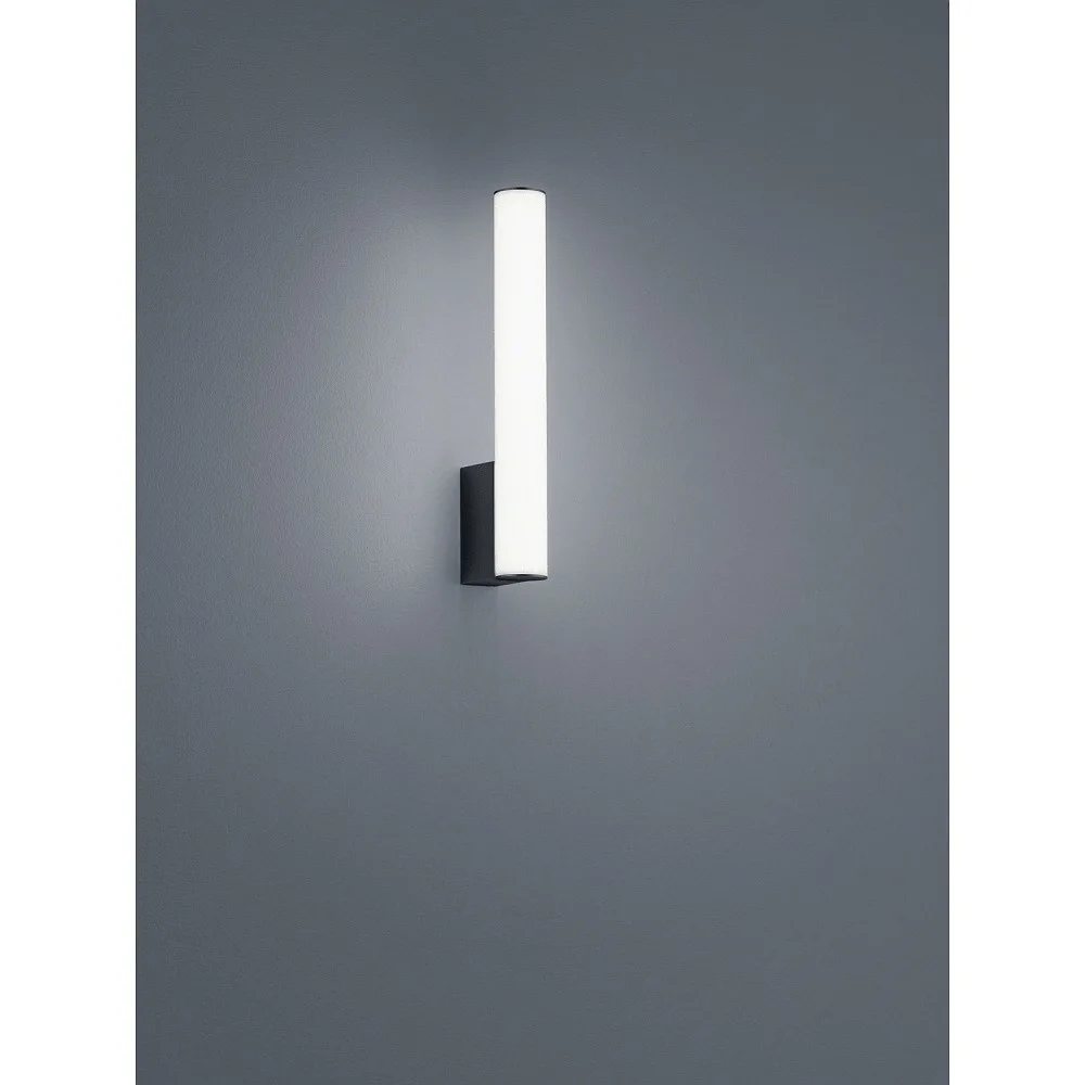 Helestra LED Wall luminaire LOOM 30 LED Mirror lamp IP44 – black matt