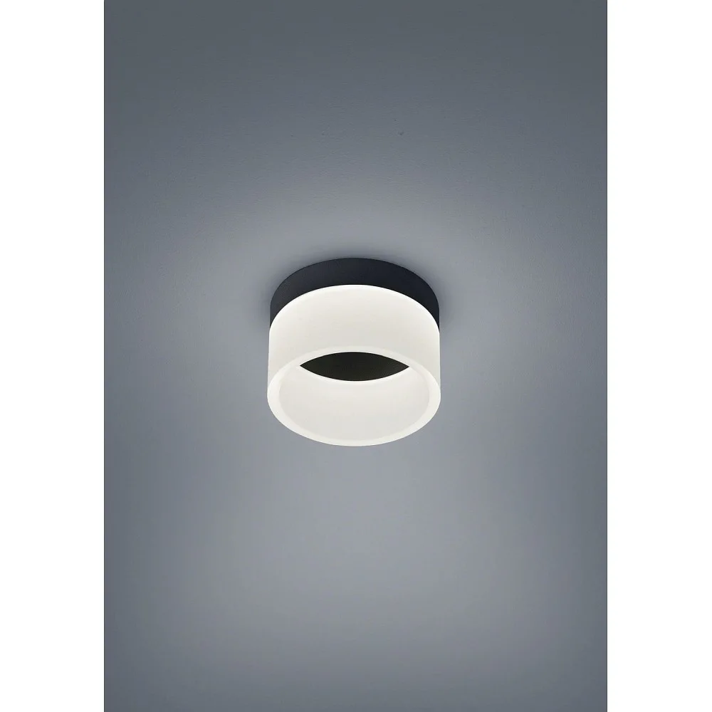 [HEL-15/1732.22] Helestra Plafonnier LED LIV 15 LED Luminaire de salle de bains, IP30 (noir mat)