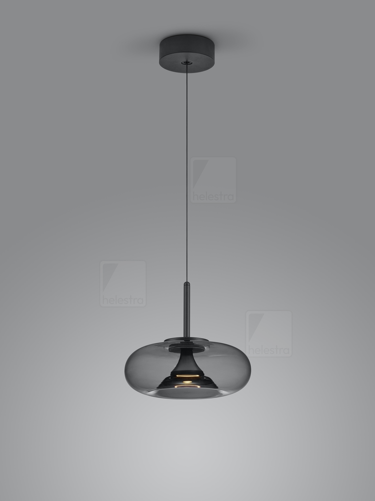 [HEL-16/2403.22] Helestra Suspension CLAIR ronde IP20, dimmable (gris noir mat)