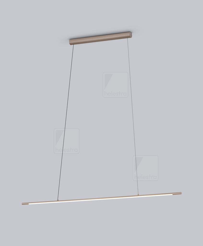 Helestra Pendelleuchte LEDA IP20, dimmbar, 960 lm – Kaffeebraun