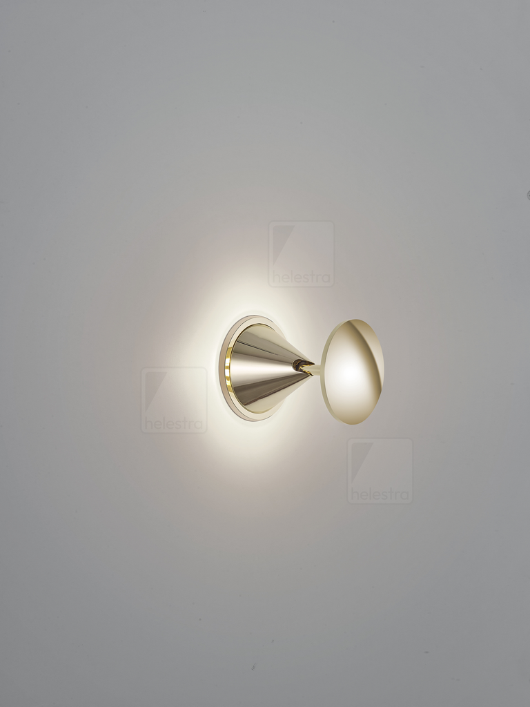 [HEL-15/2512.01] Helestra Applique murale PINO sans abat-jour, orientable IP20, dimmable (laiton)