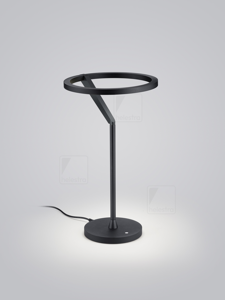[HEL-19/2402.22] Helestra Table lamp CHAZ ring shape IP20, dimmable (black matt)
