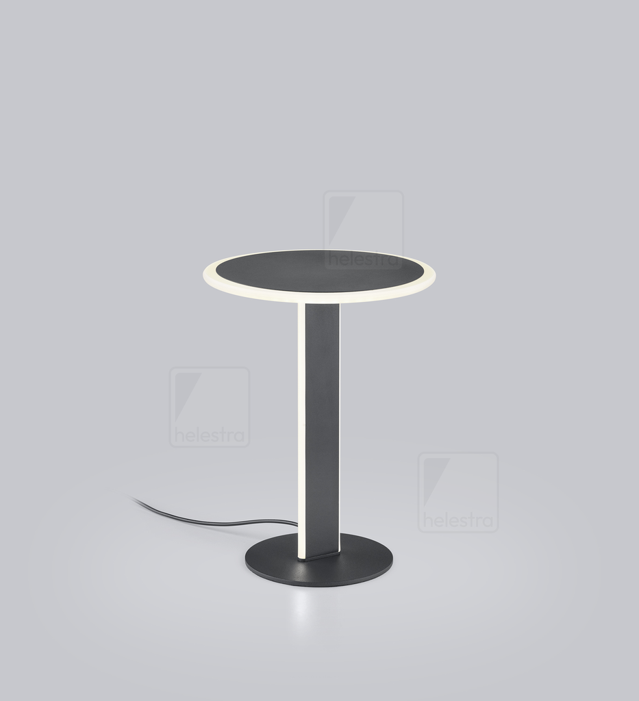 [HEL-39/2612.22] Helestra Lampe à poser VAYA avec variateur tactile, forme d'anneau IP20, dimmable (noir mat)