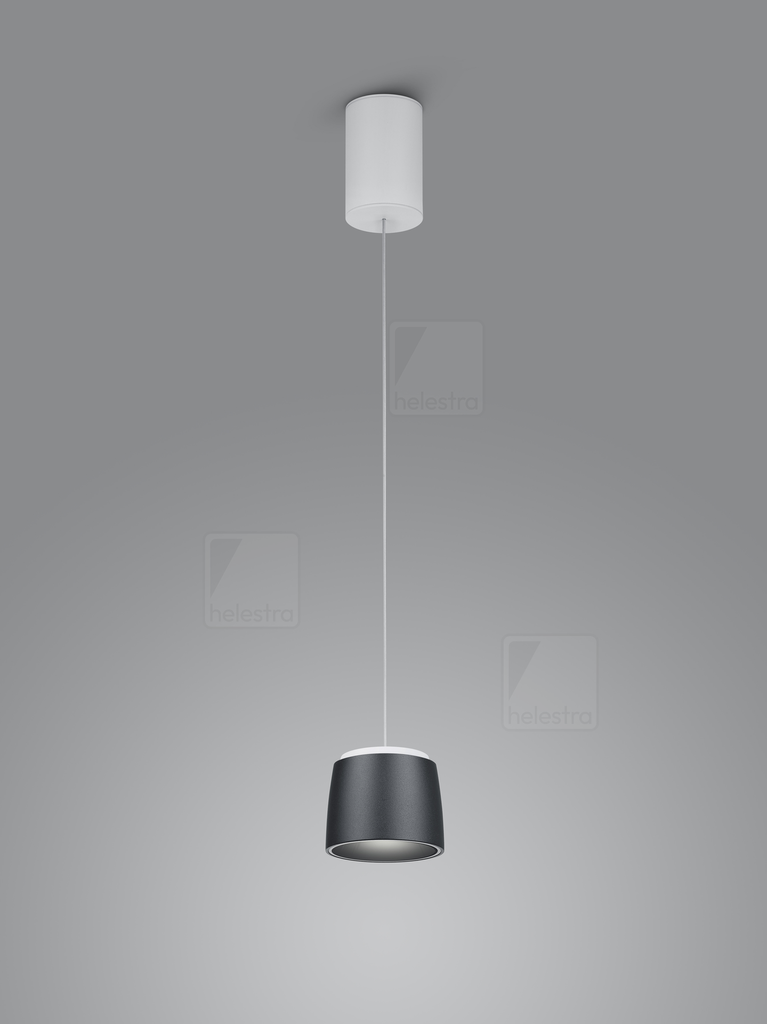 [HEL-16/2302.07-22] Helestra Pendant luminaire COPA cylindrical IP20, black, white dimmable (HEL-16/2302.07-22)