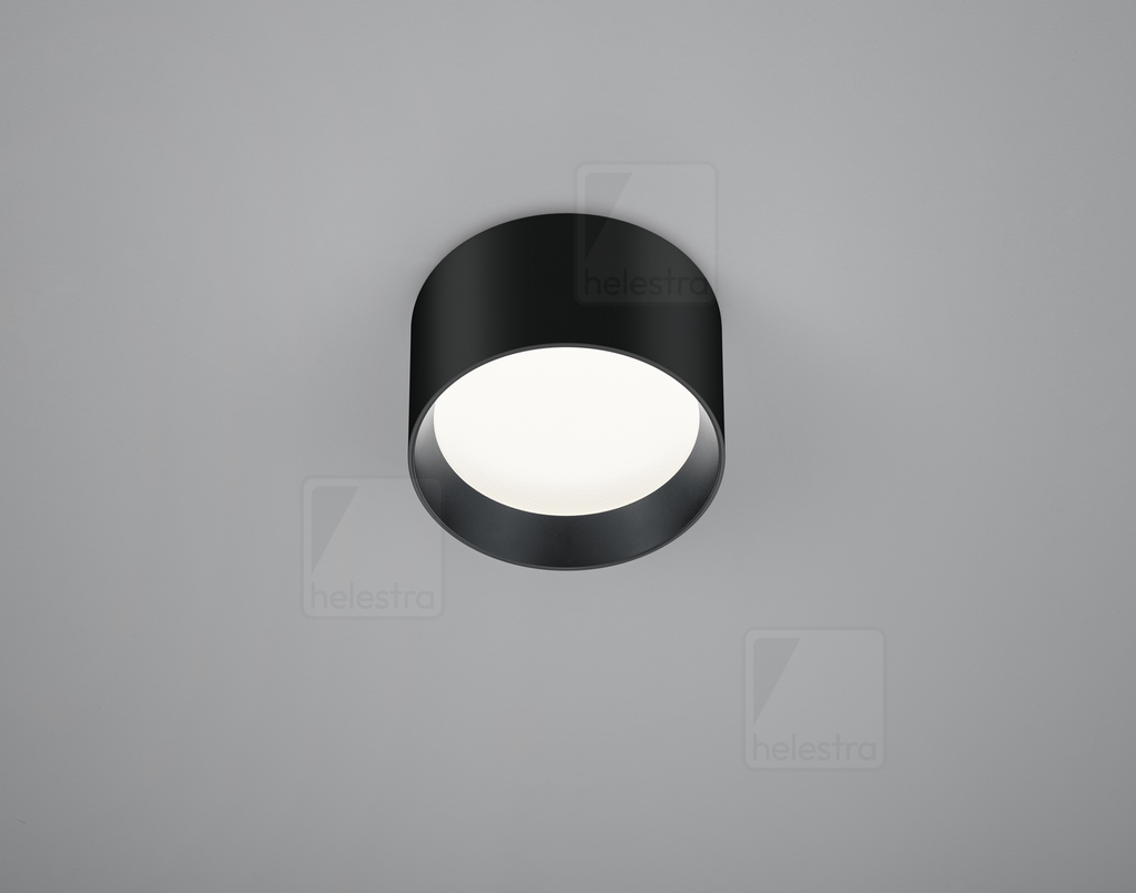 [HEL-15/2215.22-22] Helestra Ceiling luminaire ENIO round IP20, black dimmable, 12.00 W