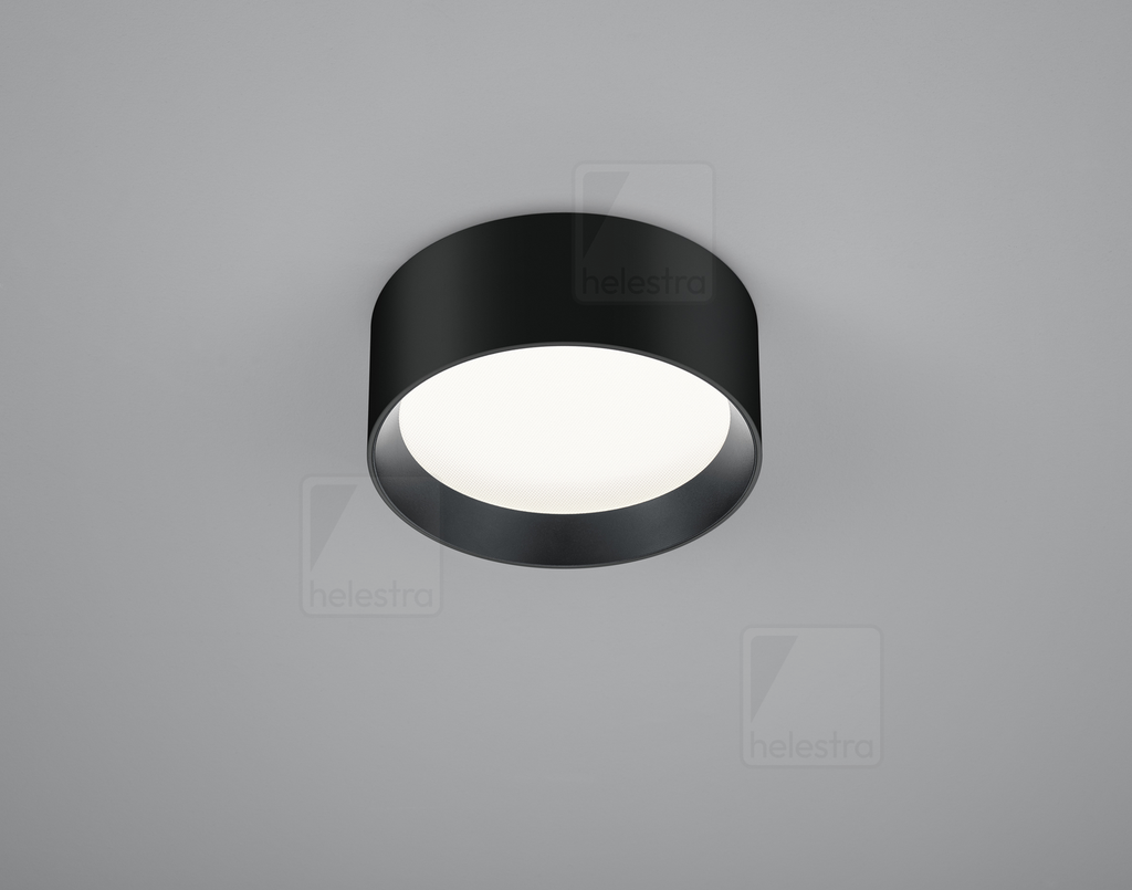 [HEL-15/2216.22-22] Helestra Ceiling luminaire ENIO round IP20, black dimmable, 16 W