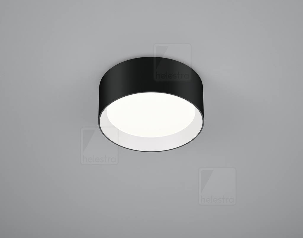 [HEL-15/2216.22-07] Helestra Ceiling luminaire ENIO round IP20, black, white dimmable (HEL-15/2216.22-07)