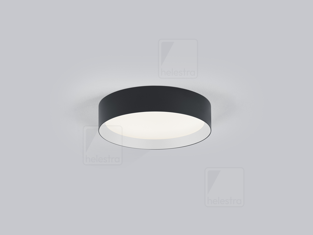 [HEL-15/2415.22-07] Helestra Ceiling luminaire ENIO round IP20, black, white dimmable (HEL-15/2415.22-07)