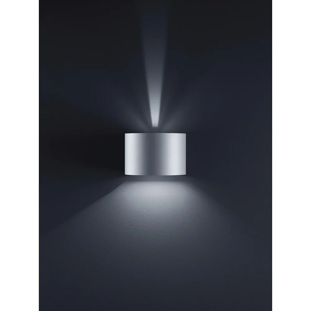 [HEL-A28342.46] Helestra Außenwandleuchte SIRI 44-R IP54 silbergrau