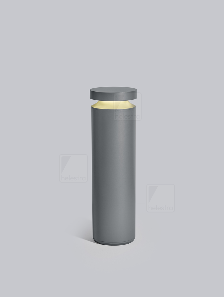 Helestra Borne lumineuse BICA-R rond, commutable IP65, graphite