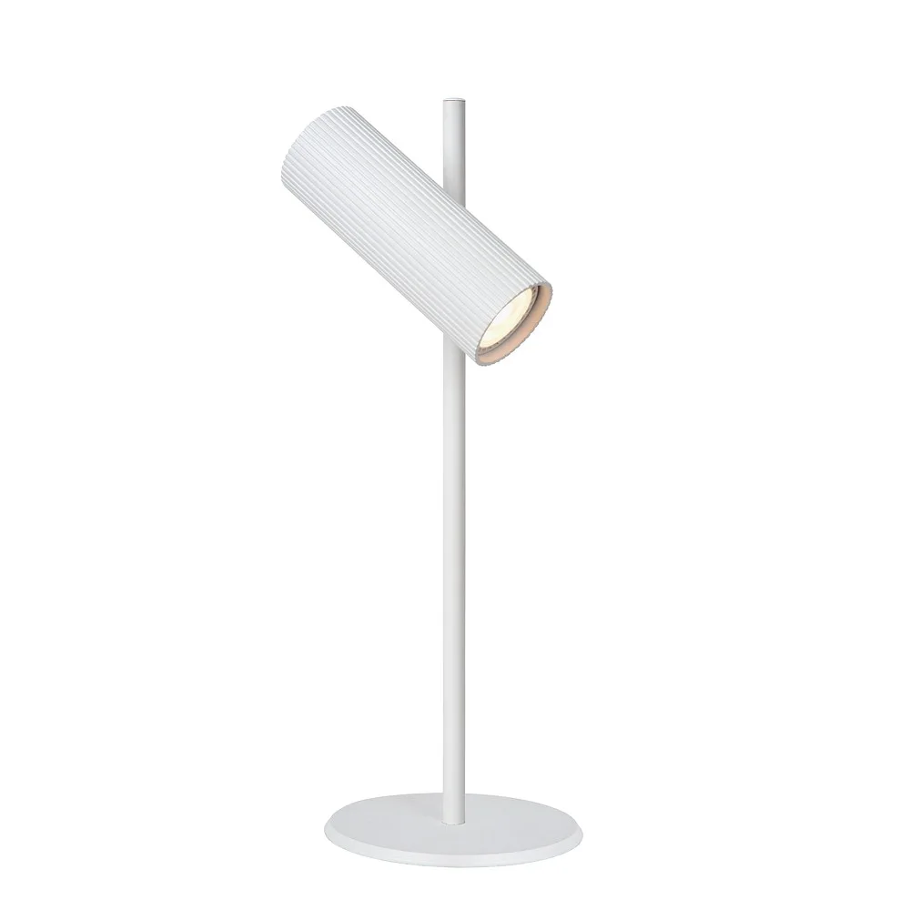 Lucide Tischleuchte CLUBS zylindrisch GU10 IP20 – Weiß