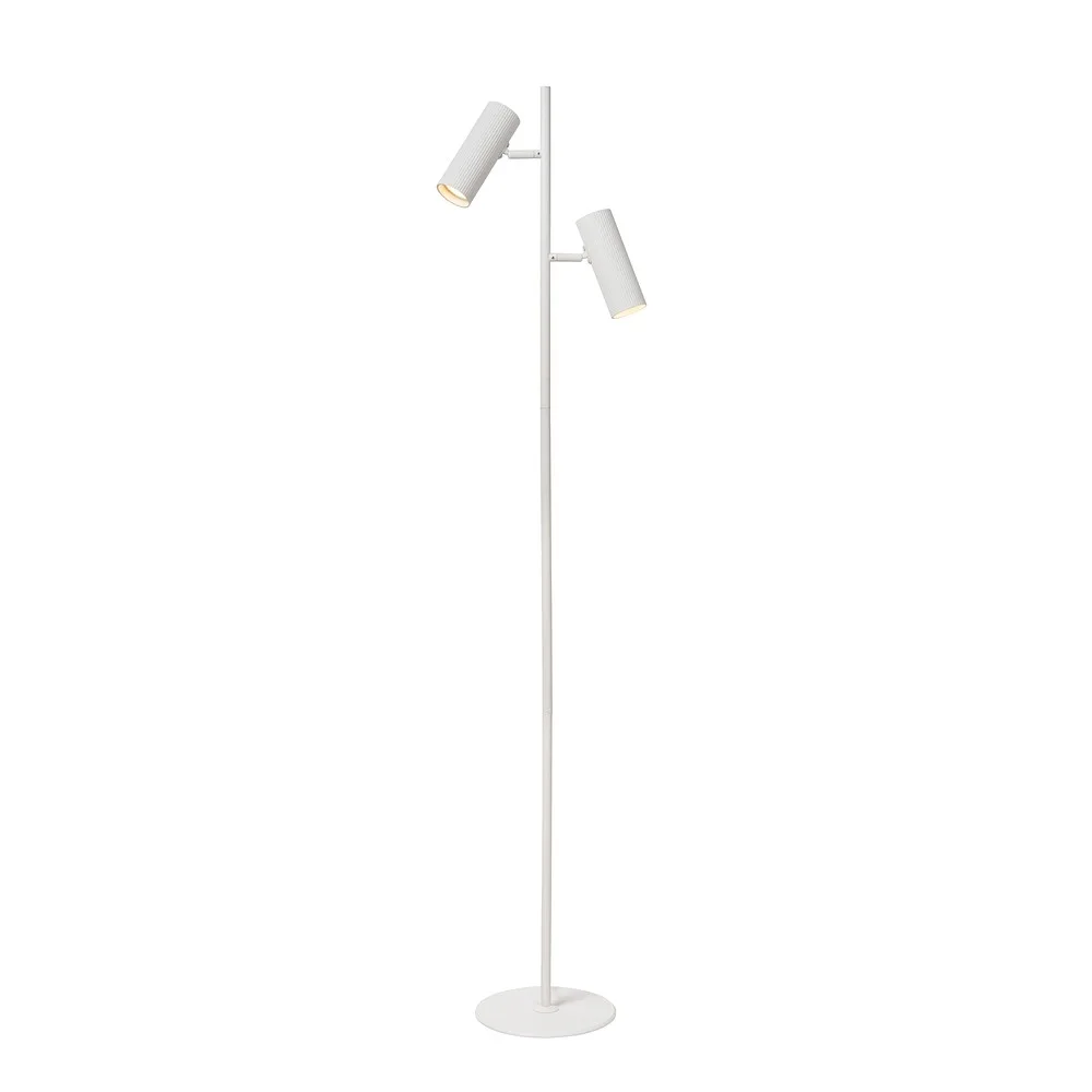 [LUC-09739/02/31] Lucide Floor lamp CLUBS 2 flames, cylindrical GU10 IP20 (white)