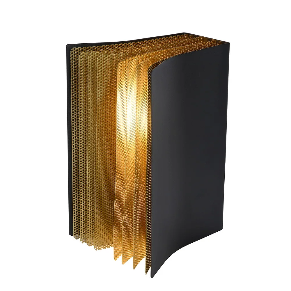 [LUC-78596/01/30] Lucide Lampe à poser EXTRAVAGANZA LIVRET carré E14 IP20, or, noir