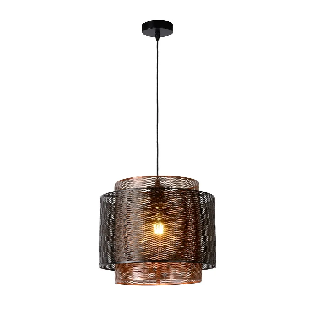 Lucide Suspension ORRIN cylindrique E27 IP20, noir avec variateur