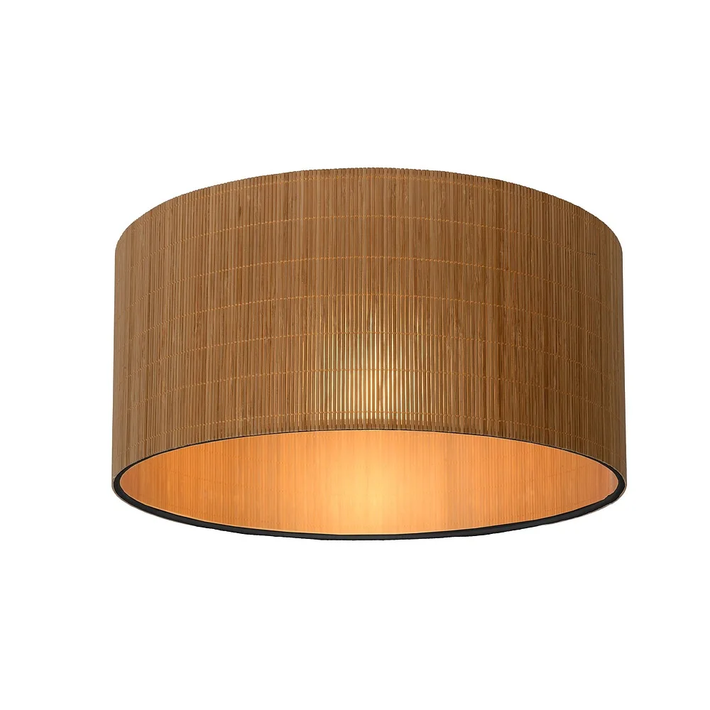 [LUC-03129/42/30] Lucide Plafonnier MAGIUS rond E27 IP20, bois, noir dimmable