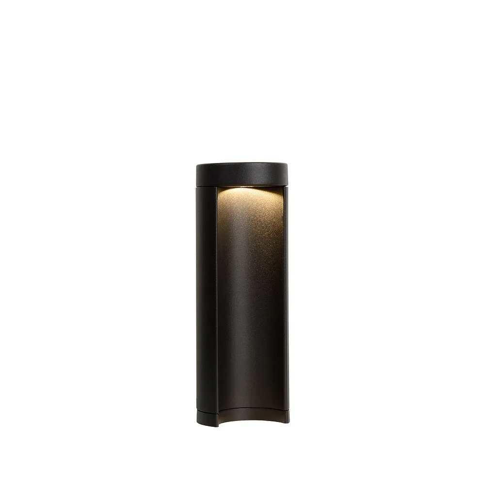 Lucide Bollard lamp COMBO LED cylindrical IP54, black, Ø∕ L∕ W∕ H: 9∕ 9∕ 9∕ 25 cm
