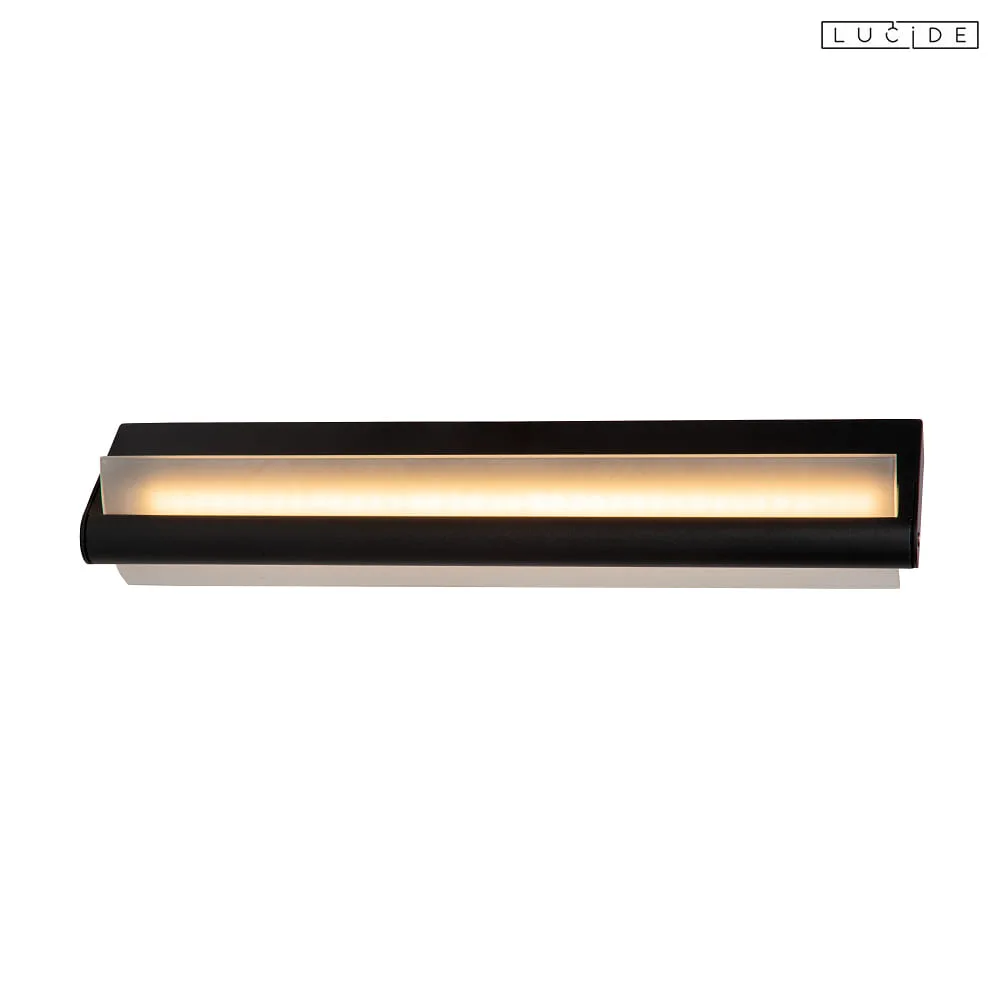 Lucide Luminaire de salle de bains WANDA IP44, opale, noir, 700 lm