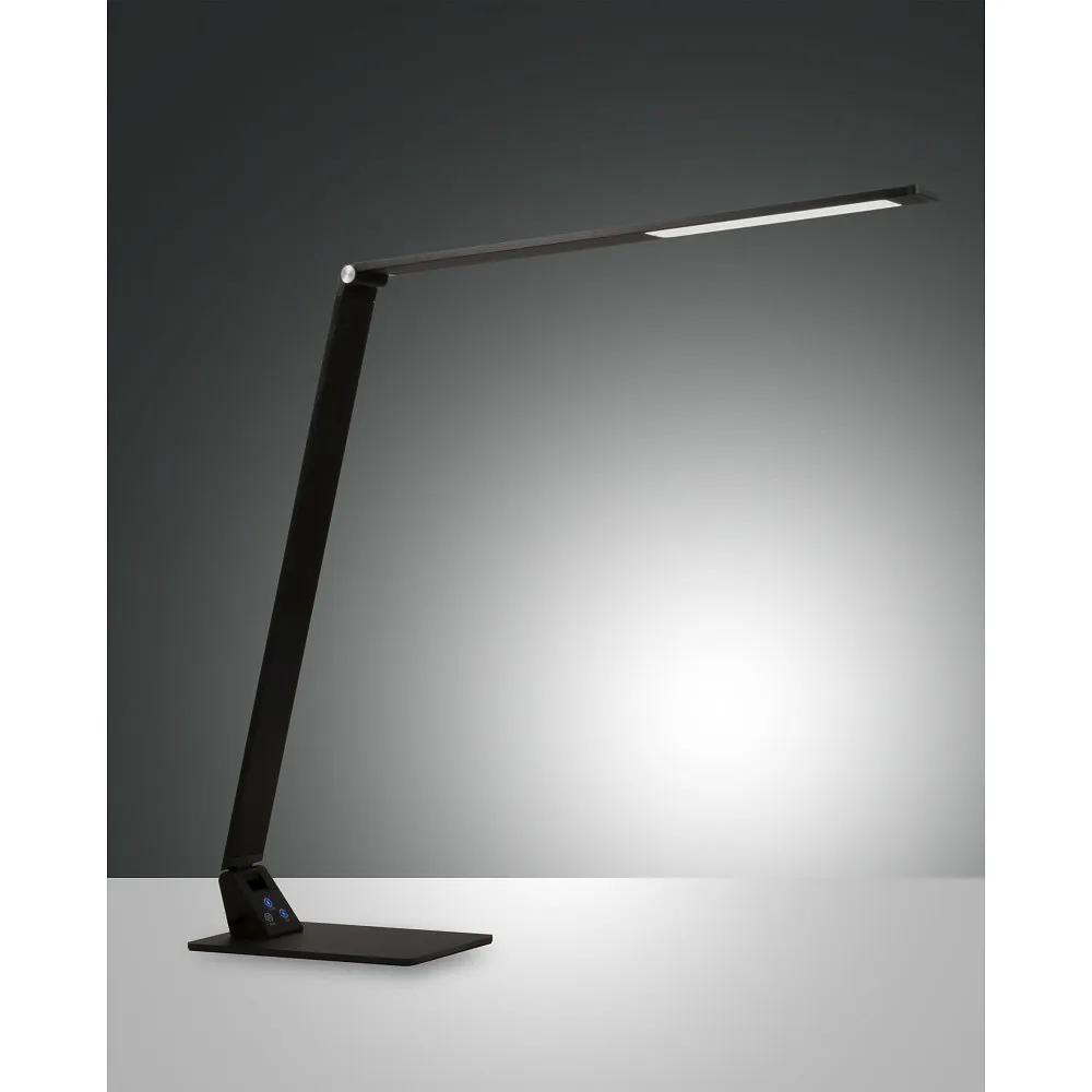Fabas Luce WASP LED Table lamp, 12W, aluminum – black matt