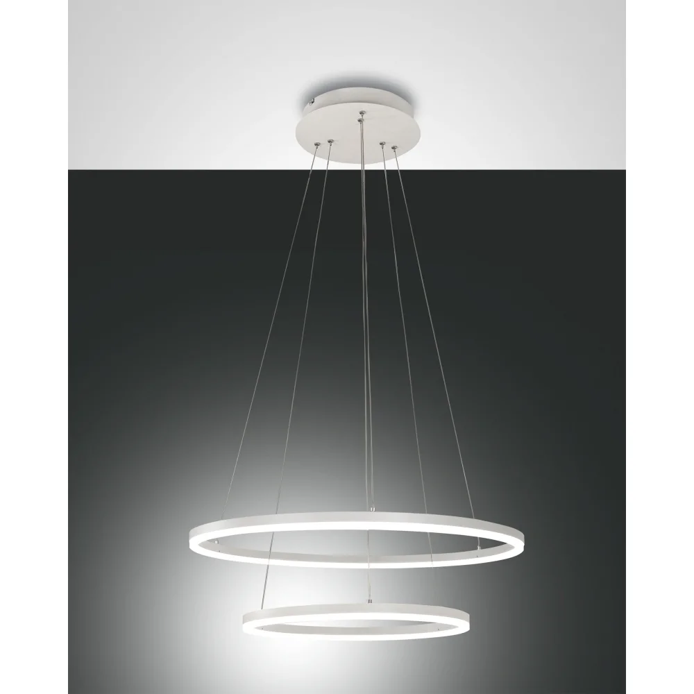 Fabas Luce LED Pendant luminaire GIOTTO, 1x 52W, 3000K, 4680lm, IP20 – white