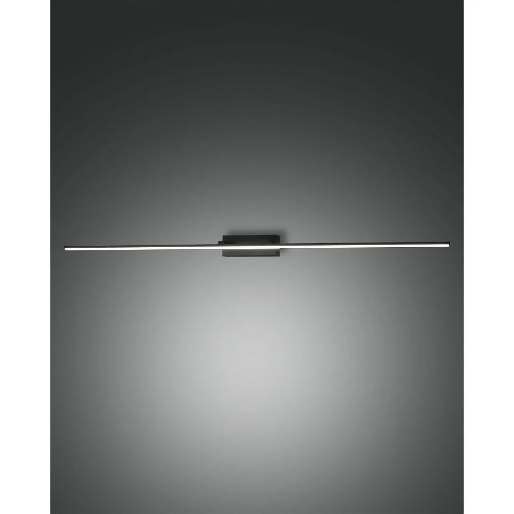 Fabas Luce Luminaire pour miroir NALA 1095MM down, carré, commutable, arché IP44 – noir