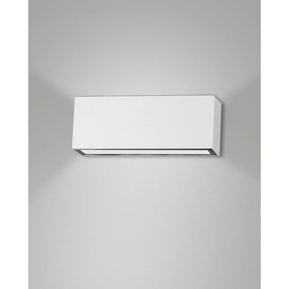 Fabas Luce LED Außenwandleuchte TRIGG, IP54, 14W – Weiß