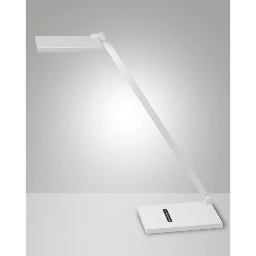 Fabas Luce Tischleuchte ZERMATT CCT Switch, verstellbar, mit Touch-Dimmer IP20, dimmbar – Weiß