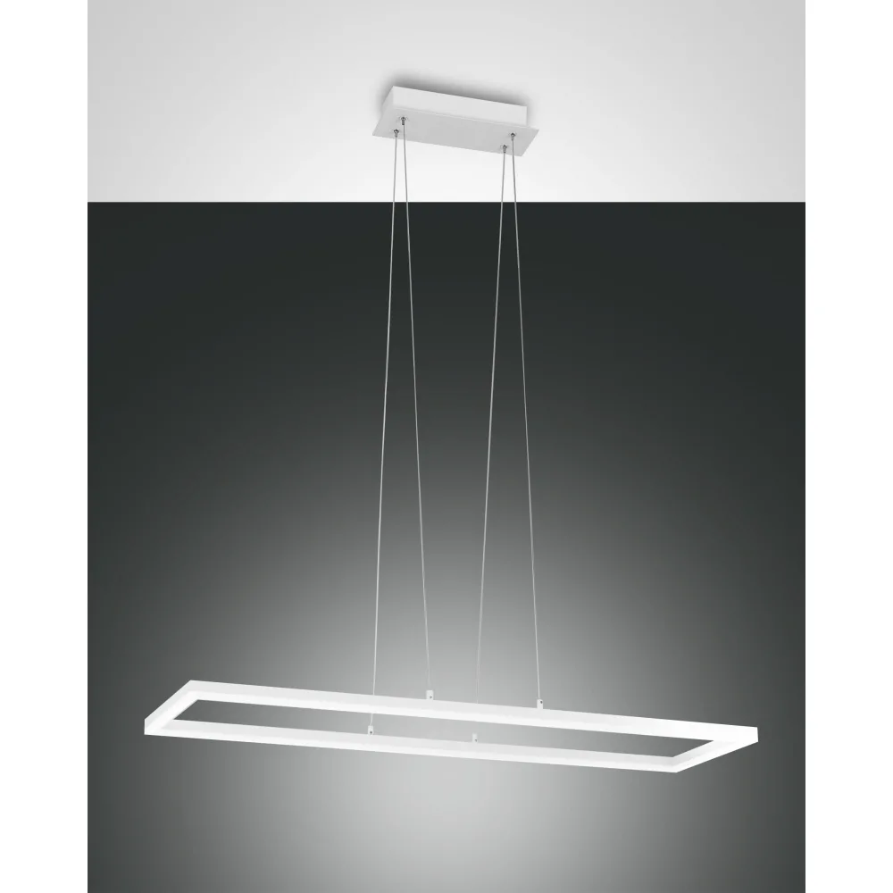 [FAB-3394-45-102] Fabas Luce BARD LED Pendelleuchte 92x32cm (weiß satiniert)