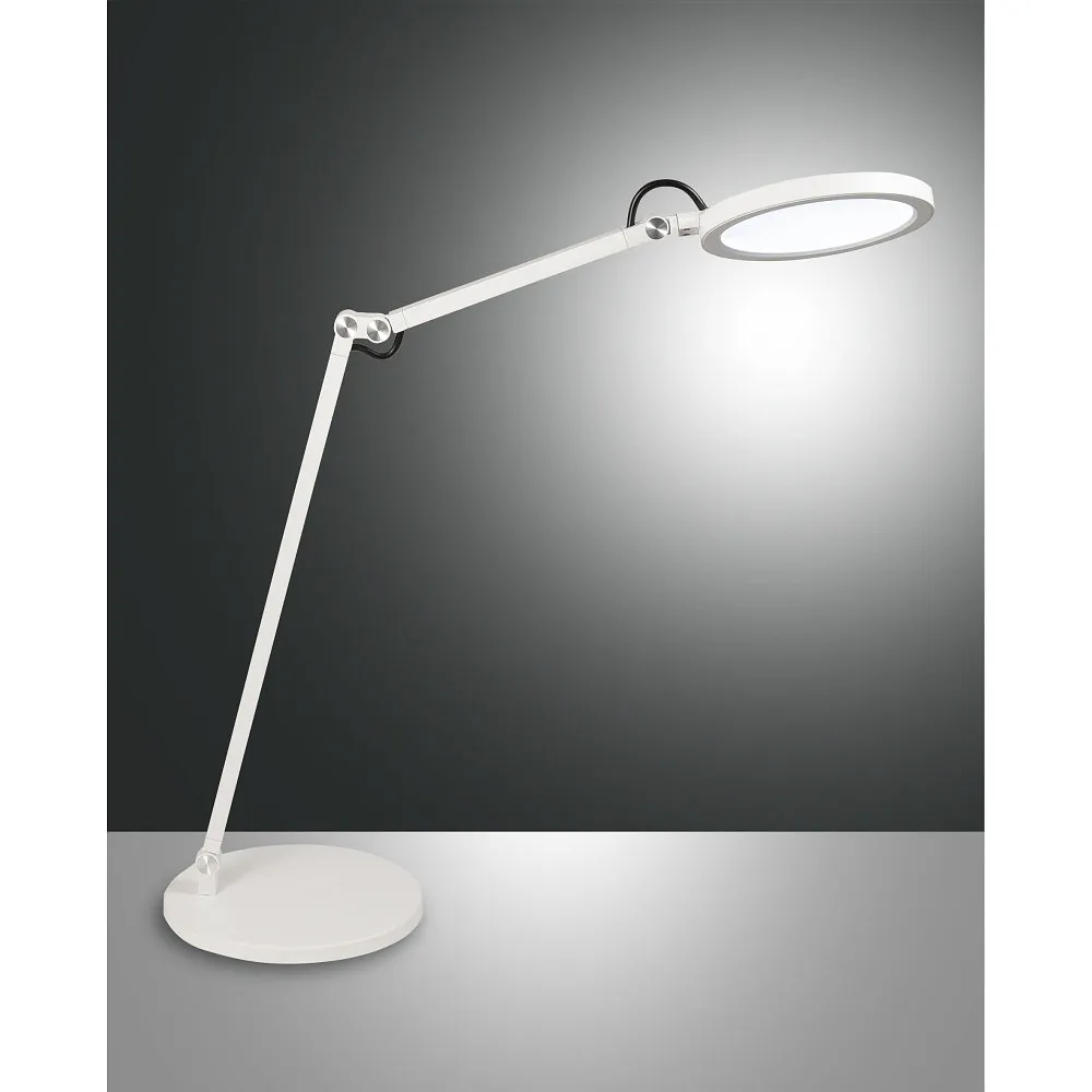 Fabas Luce LED Tischleuchte REGINA, 1x 9W, 2700-5000K, 795lm, IP20, weiß