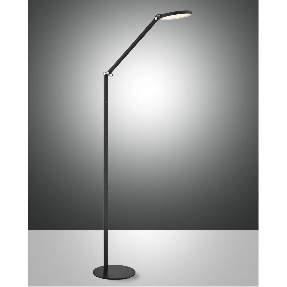 Fabas Luce Lampadaire LED REGINA Liseuse, 1x 9W, 2700-5000K, 1000lm, IP20, noir