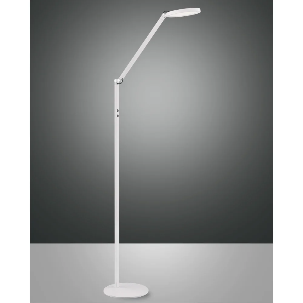 Fabas Luce LED Stehleuchte REGINA Leseleuchte, 1x 9W, 2700-5000K, 1000lm, IP20, weiß