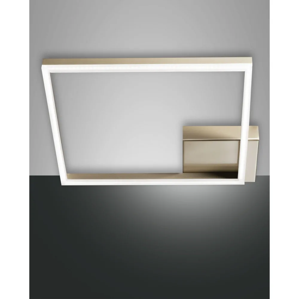 Fabas Luce BARD LED Deckenleuchte 42x42cm, gold matt