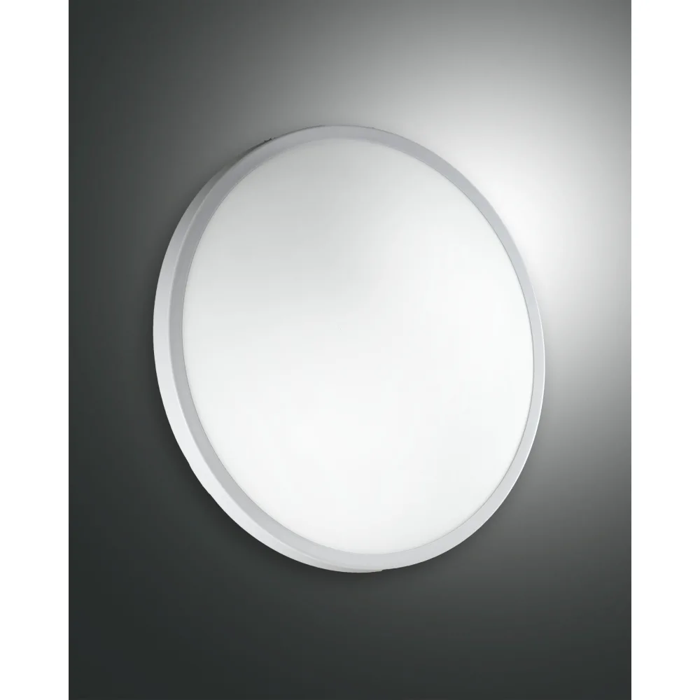 [FAB-3566-61-102] Fabas Luce LED Ceiling luminaire PLAZA LED, 1x 12W, 3000K, 1000lm, IP41, white