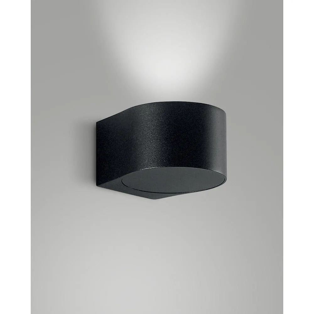 Fabas Luce LED Wandleuchte LAO, 1x 6W, 3000K, 540lm, IP65, schwarz