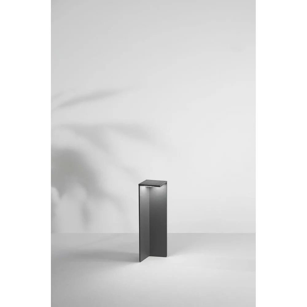 [FAB-6538-10-299] Fabas Luce Borne lumineuse solaire FOLD avec capteur IP54, gris foncé