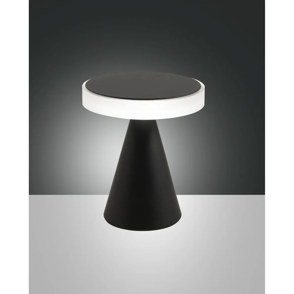 Fabas Luce Lampe à poser LED NEUTRA, 1x 8W, 3000K, 720m, IP20, noir