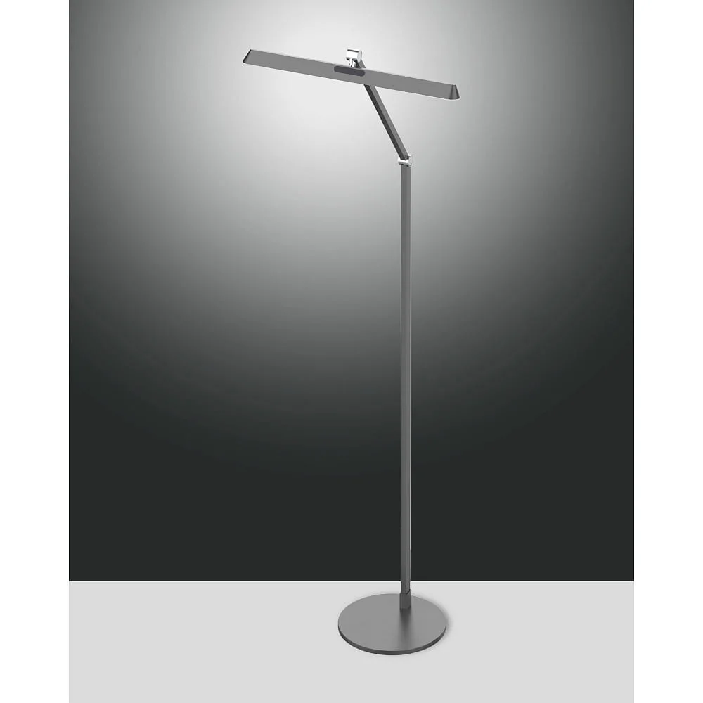 Fabas Luce Stehleuchte BEBA CCT Switch, verstellbar, mit Touch-Dimmer IP20, silber matt dimmbar (FAB-3775-11-282)