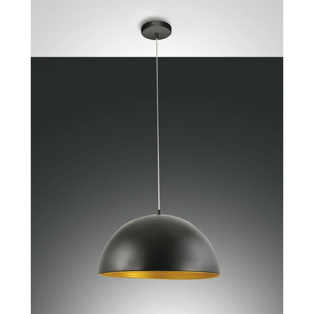 Fabas Luce DINGLE Pendant luminaire, E27, black gold