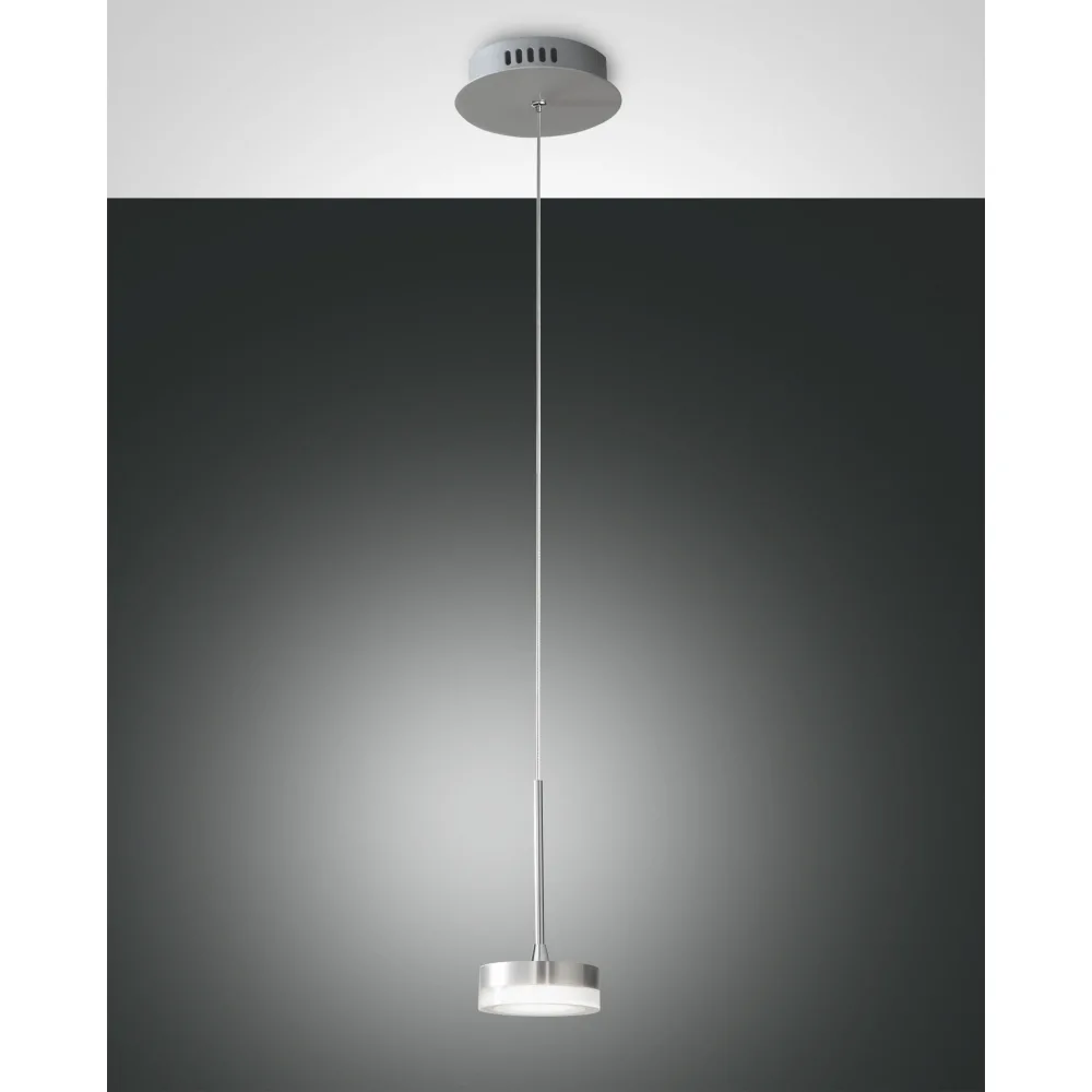 Fabas Luce DUNK LED Pendelleuchte, Aluminium gebürstet, 1-flammig