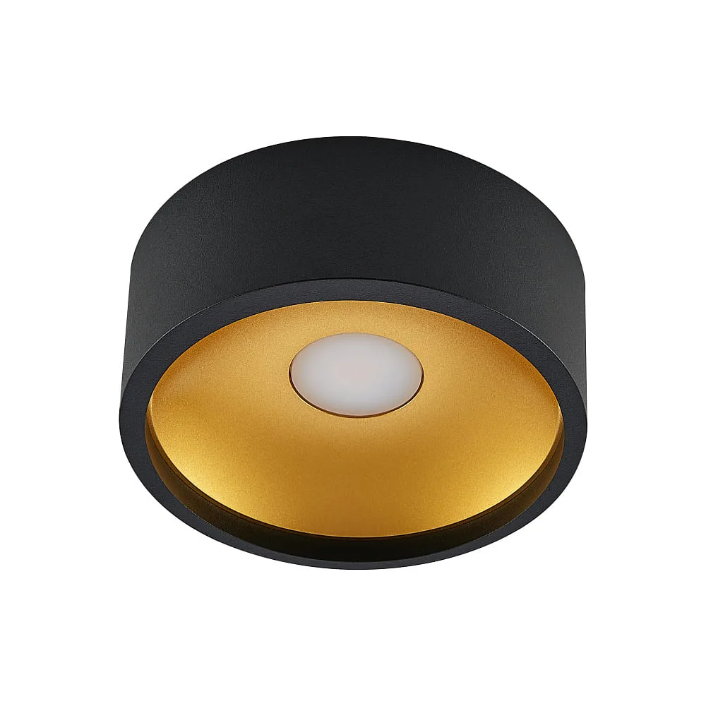 Molto Luce Deckenleuchte CARMI IP20, schwarz/gold, 3000 K