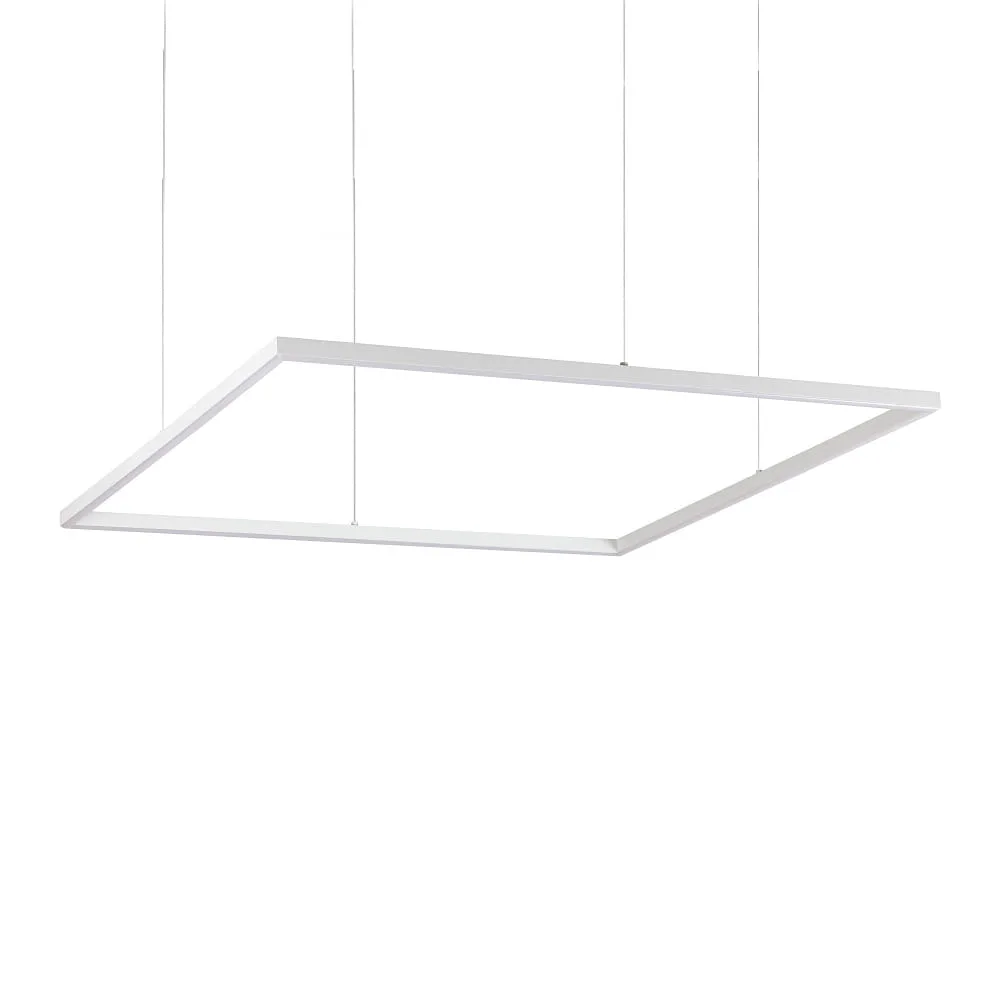 Ideal Lux Pendelleuchte ORACLE SLIM 90 quadratisch, höhenverstellbar IP20 – Weiß