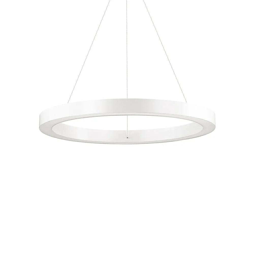 Ideal Lux LED-Pendelleuchte ORACLE ROUND, Ø 60cm, 33W 3000K 2500lm – Weiß