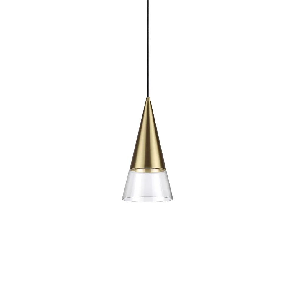 Ideal Lux Suspension CONO SP1 à 1 lumière, conique GU10 IP20 – Laiton
