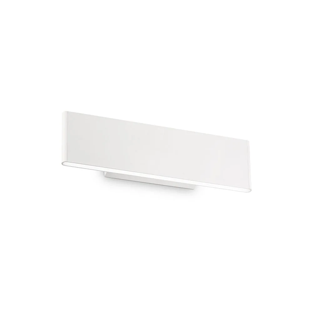 Ideal Lux LED-Wandleuchte DESK, Up/Down, Breite 28.5cm, 12,5W 3000K 500lm, Aluminium – weiß matt pulverbeschichtet