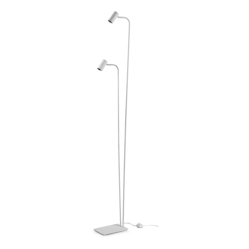 Ideal Lux Lampadaire GINGER PT2 à 2 lumières GU10 IP20 – blanc